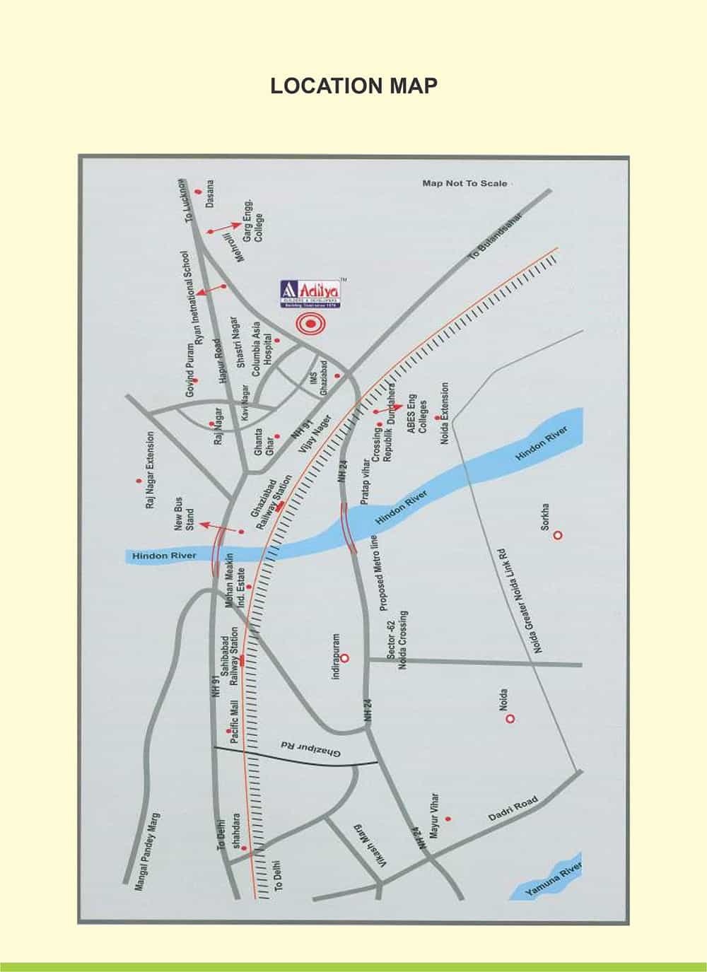 aditya location map