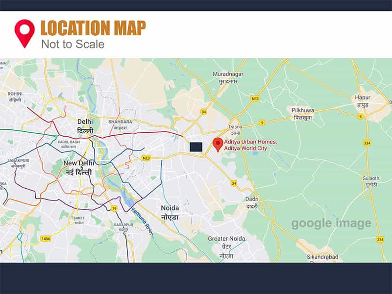 Aditya Urban location map